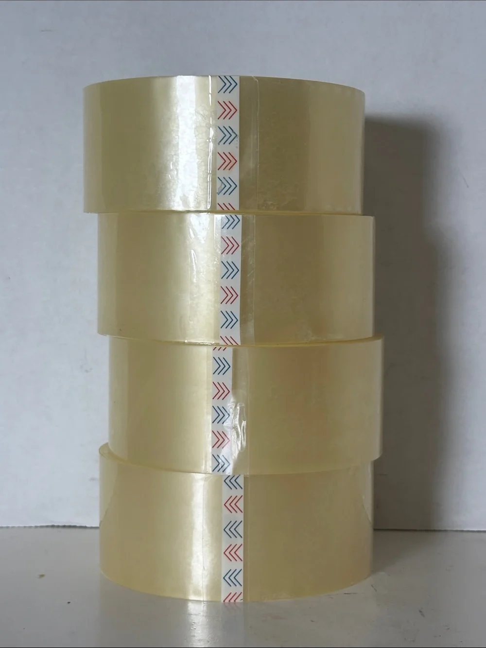 Clear Packing Tape Rolls - Neutral Yellow (4-Pack)